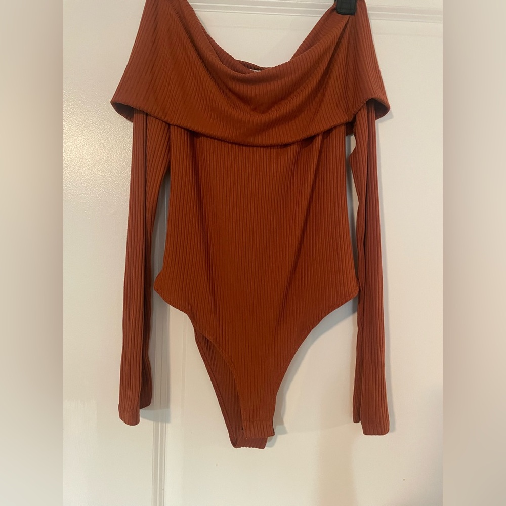 Wasabi + Mint Rust Ribbed Bodysuit